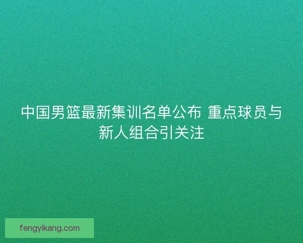 中国男篮最新集训名单公布 重点球员与新人组合引关注