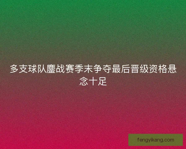 多支球队鏖战赛季末争夺最后晋级资格悬念十足