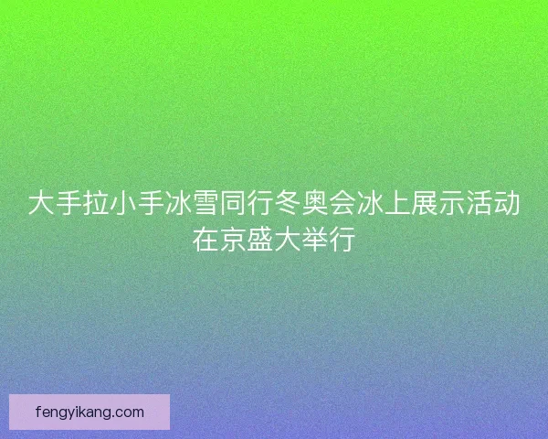 大手拉小手冰雪同行冬奥会冰上展示活动在京盛大举行